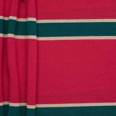 Cotton Rugby stripe jersey - Red/ Green