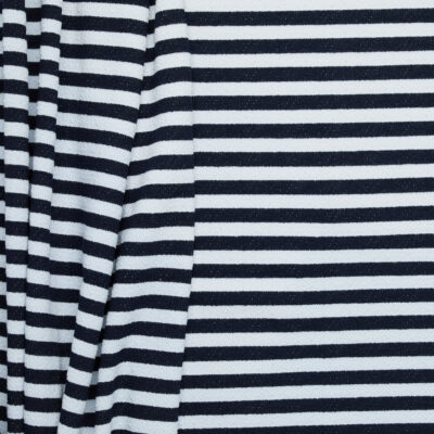 Crepe Stripe Suiting - Ultramarine