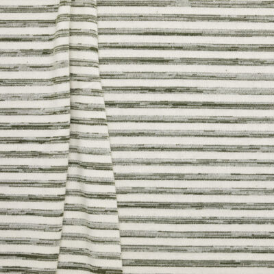 Melange + Solid Stripe Jersey - Olive/ Natural