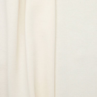 Wool Cotton Brushed Terry - Whisper White