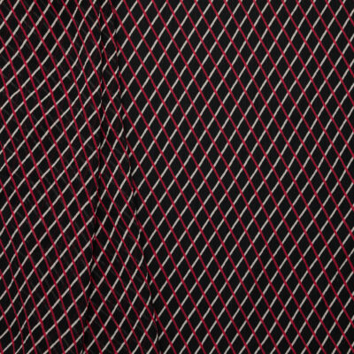 Diamond Dogs Printed Italian Silk Yoryu - Black/ Red