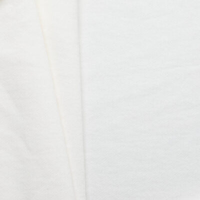 100% Cotton French Terry - White