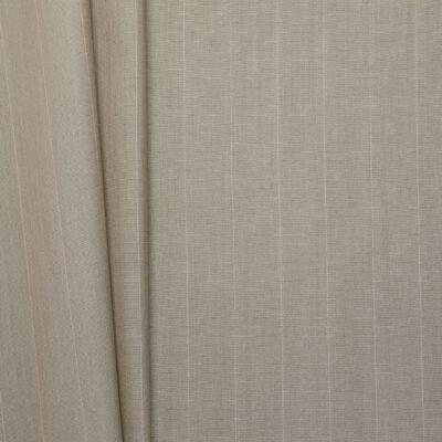 Wool/Viscose Pinstripe Suiting - Silver/Grey + Pink Stripe