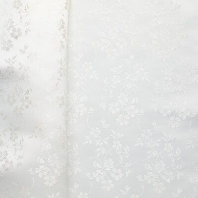Floral Embroidered Satin - Ivory