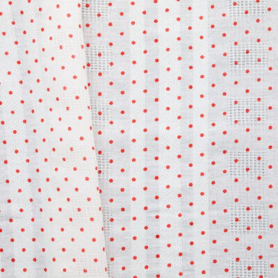 Polkadot Shirting - Red
