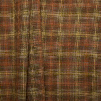 Textured Cotton Tattersalls Check - Brown