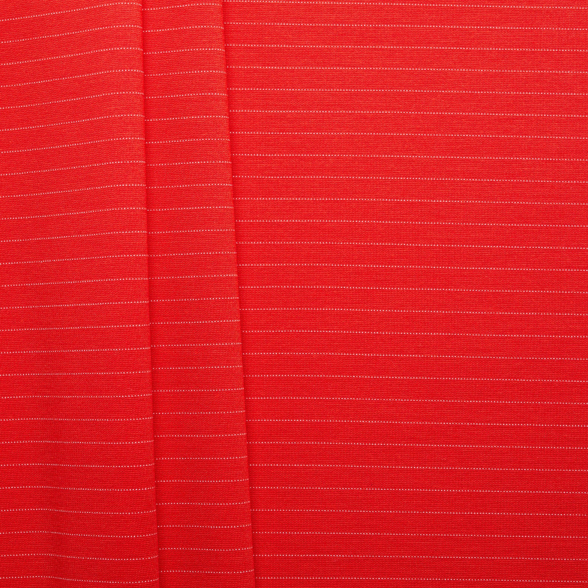 Pinstripe Ponte - Red