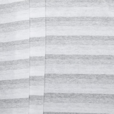 100% Cotton Stripe Jersey - Grey/ Light Grey