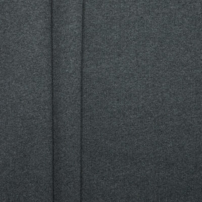 Cotton Elastane 2x1 Ribbing - Charcoal Marle