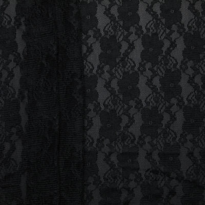 Gazelle Floral Stretch Lace - Black