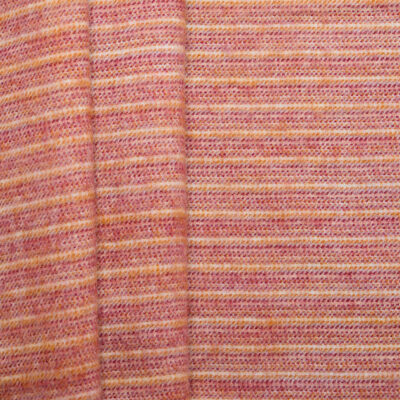 100% Wool Blanket - Multicolour Red/Orange