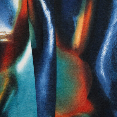 Out Of Space Print Jersey - Blue/ Orange/ Green