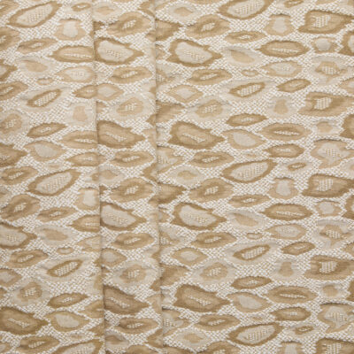 Jacquard Bengaline Woven - Caramel/ White