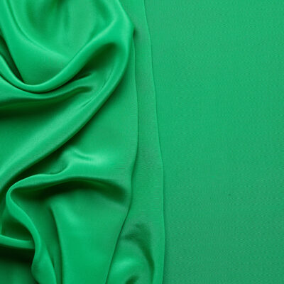 100% Silk Crepe de Chine - Shamrock Green